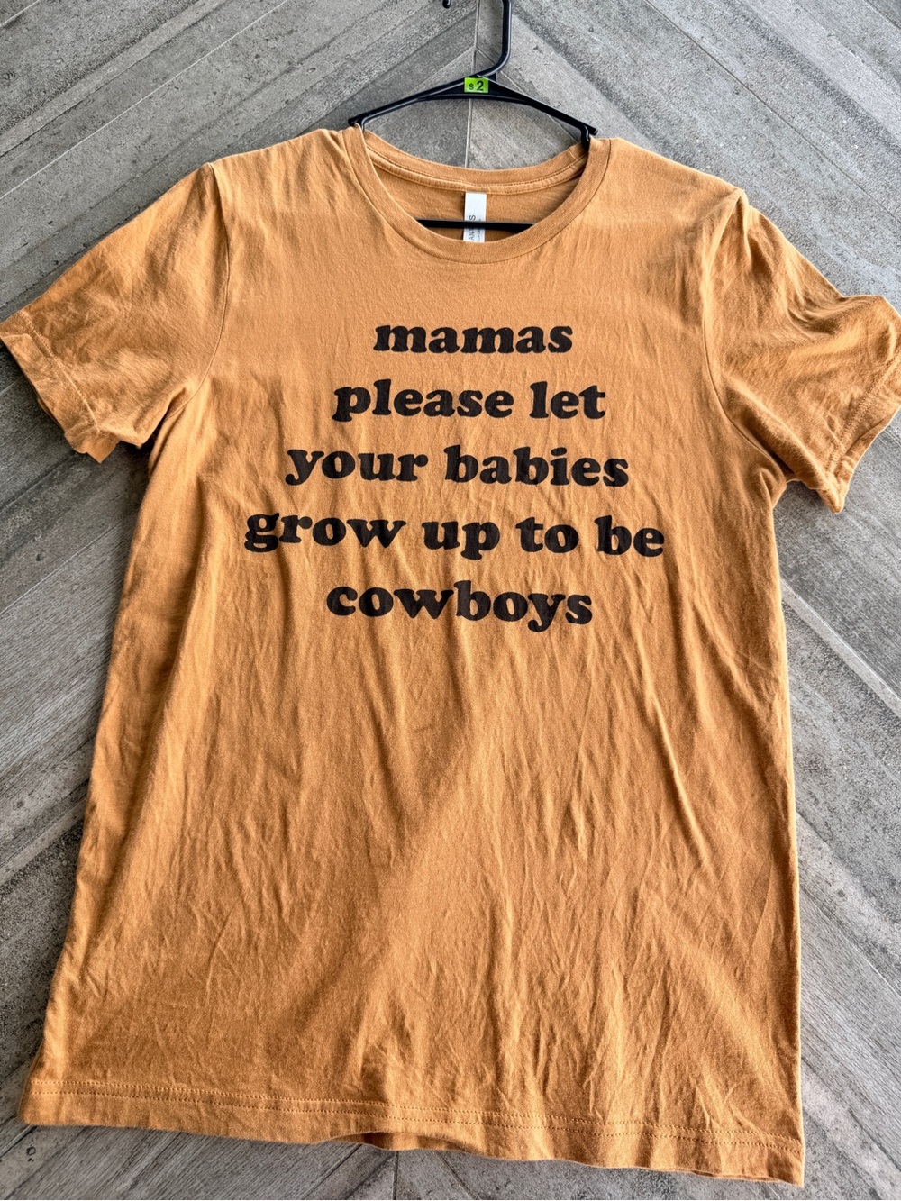 Western Mustard Graphic Tee - 'Mamas Please Let Your Babies’